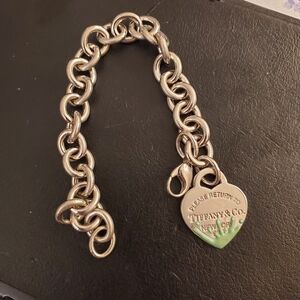 Tiffany & Co. Silver Heart Charm Bracelet